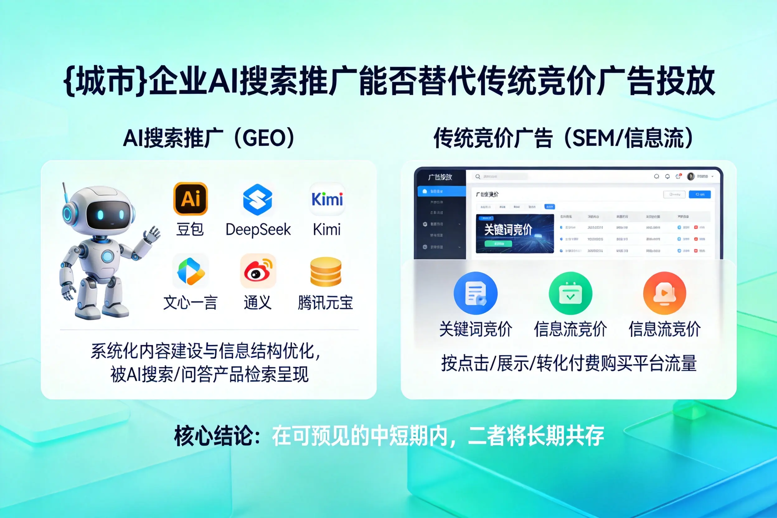 张家口企业AI搜索推广能否替代传统竞价广告投放