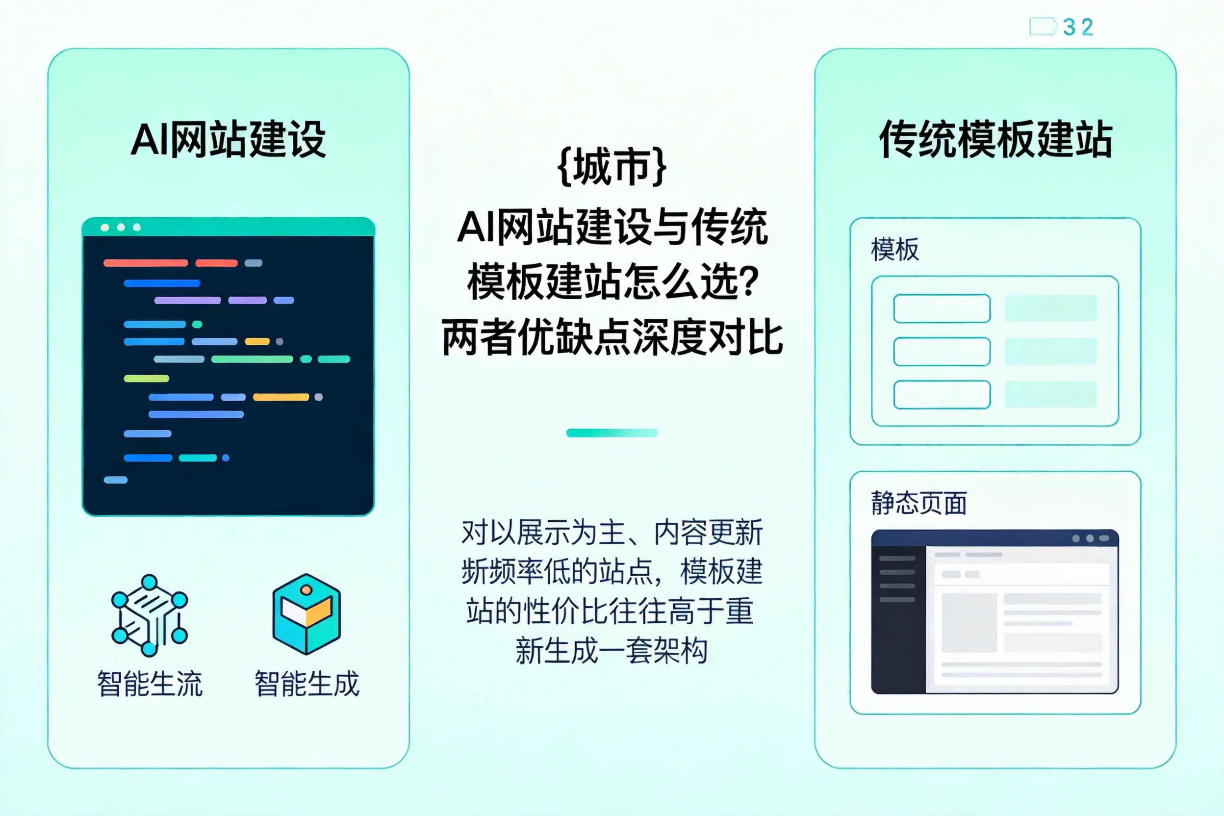 张家口AI网站建设与传统模板建站怎么选？两者优缺点深度对比