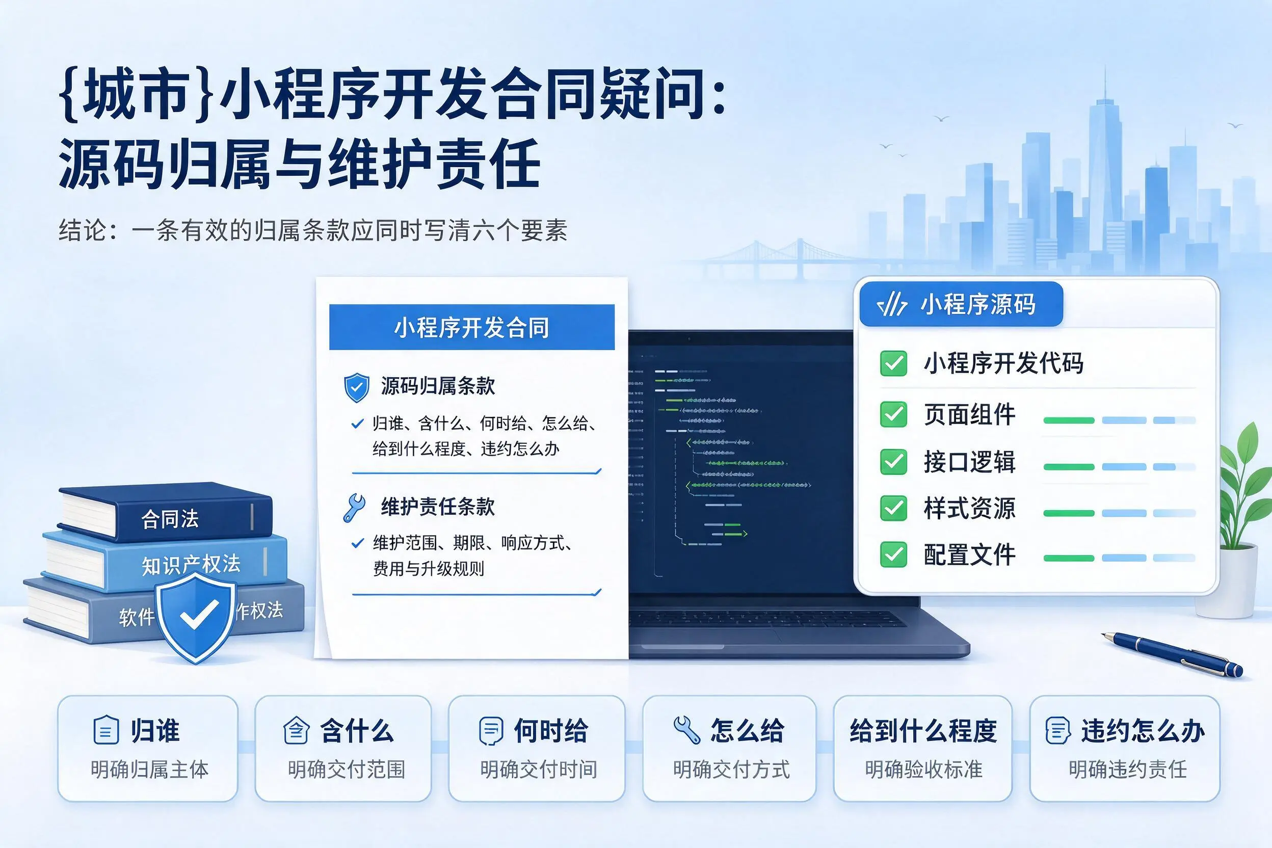 张家口小程序开发合同疑问：源码归属与维护责任