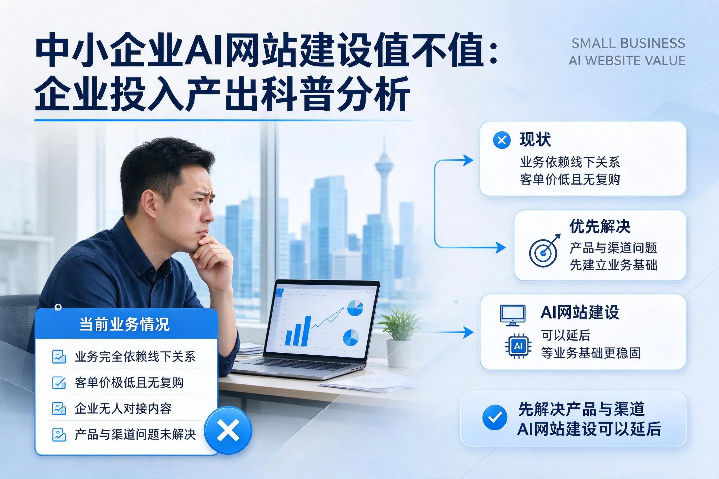 中小企业AI网站建设值不值:张家口企业投入产出科普分析
