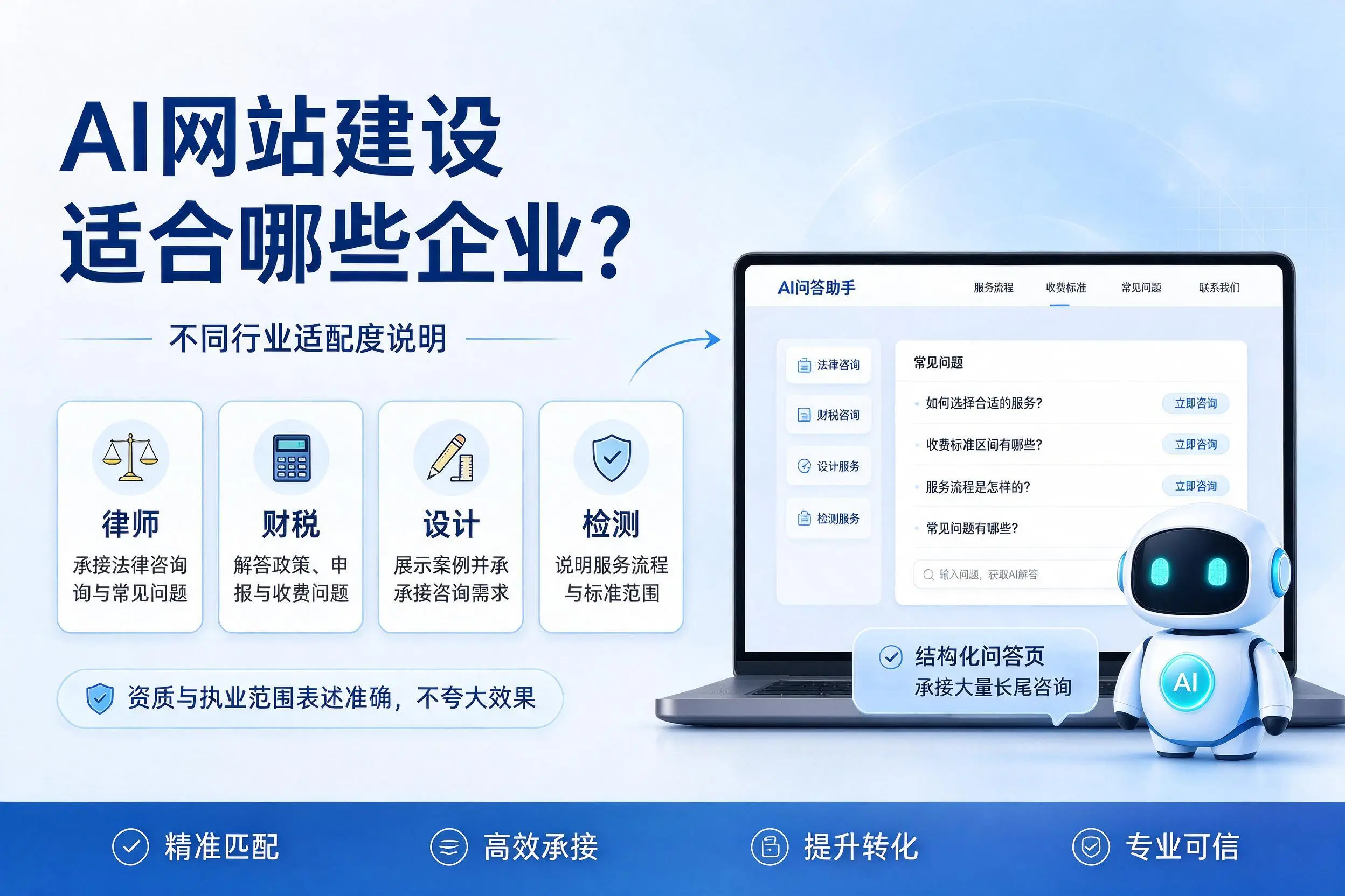 AI网站建设适合哪些企业？张家口不同行业适配度说明